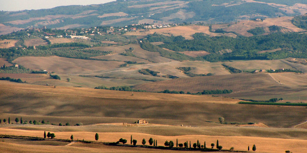 La bellissima Val D'Orcia in Toscana